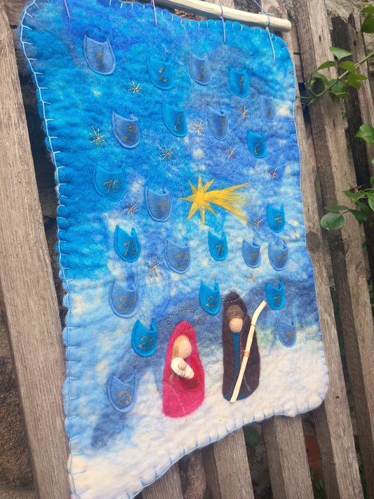 Vlněný adventní kalendář "Velký světlý"