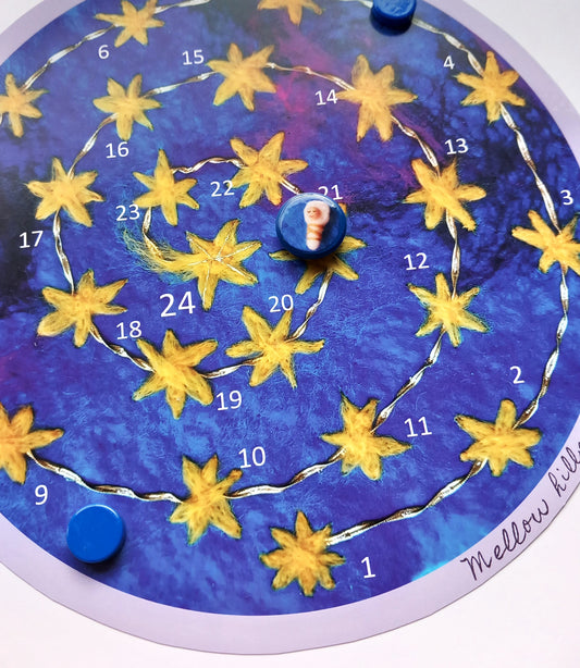 Adventní spirála na ledničku magnetem Ježíška