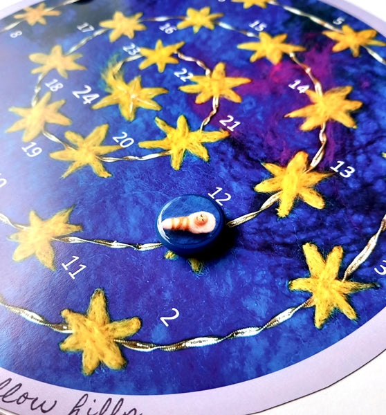 Adventní spirála na ledničku magnetem Ježíška