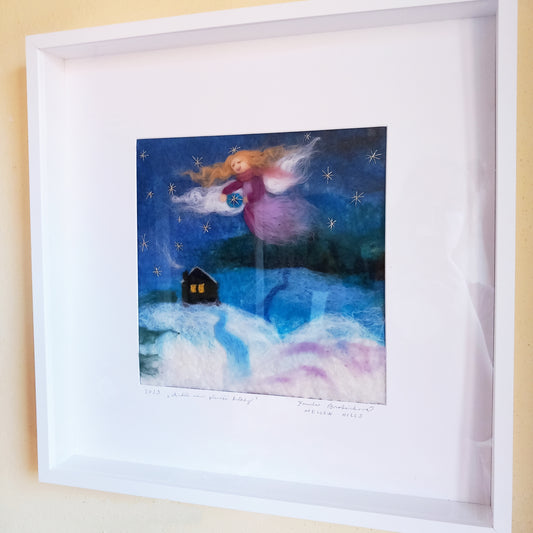 Anděl a domeček - originál