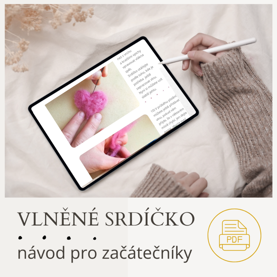 PDF návod: Plstěné srdíčko pro začátečníky i pro děti