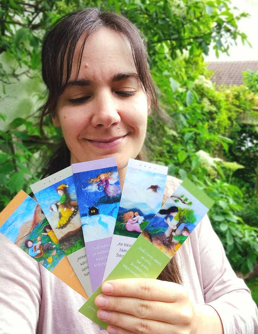 Motivační záložka "Anděl a domeček"