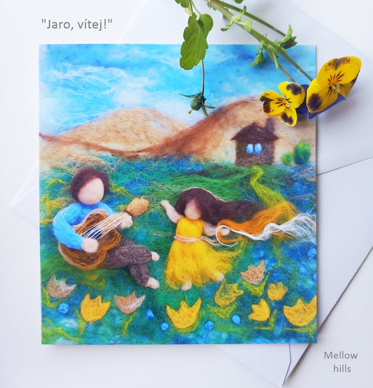 Blahopřání s obálkou "Jaro, vítej""