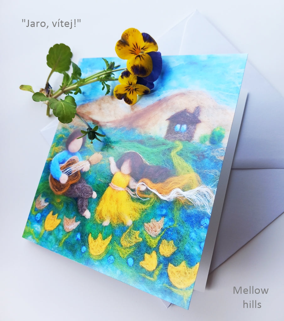 Blahopřání s obálkou "Jaro, vítej""